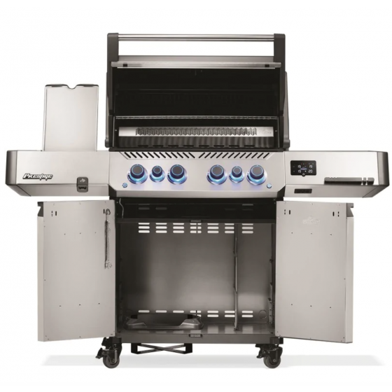 Grill gazowy Napoleon Prestige 500 z palnikiem do steków i do rożna WIFI czarny ( model 2025)